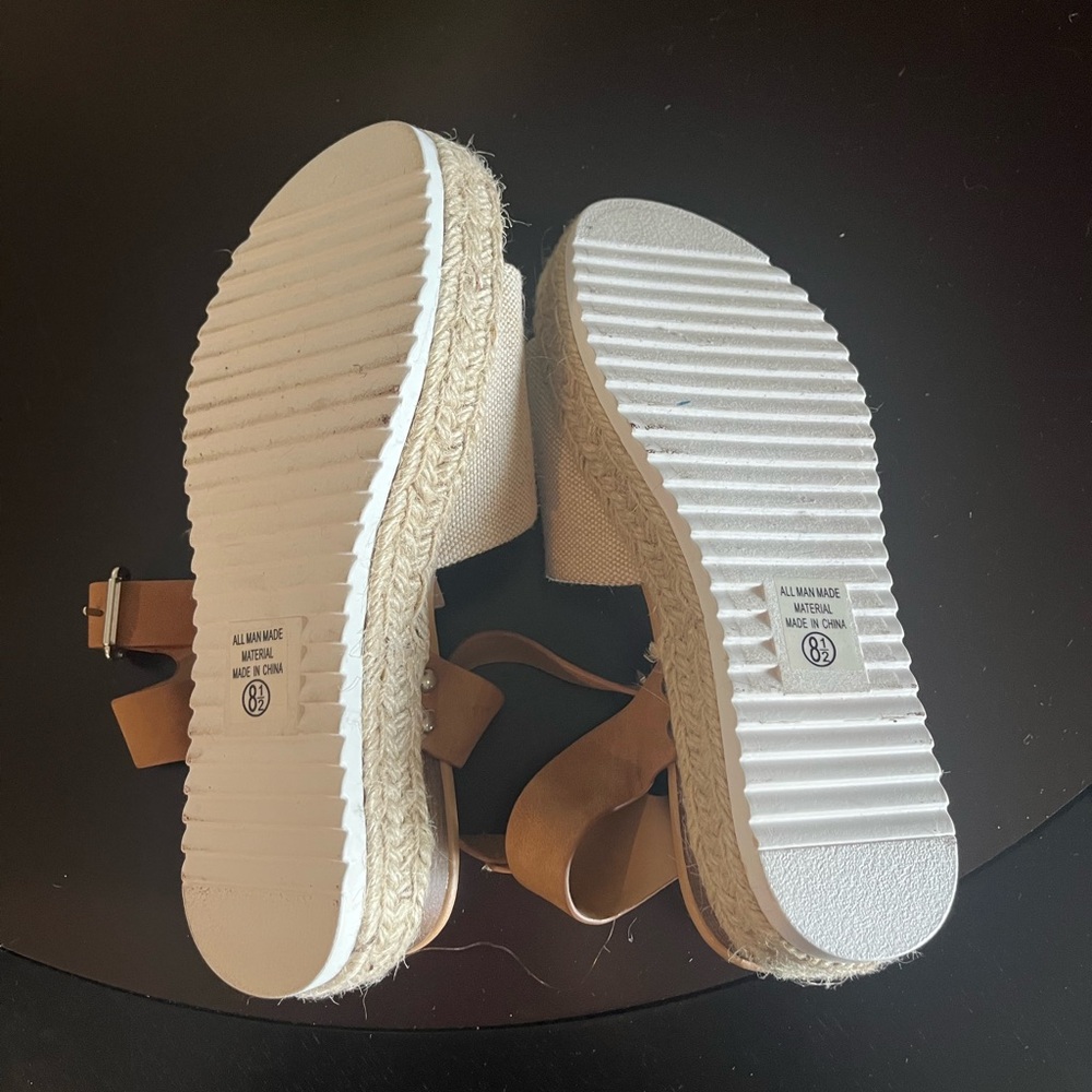 Blowfish Brown and Cream Espadrilles Comfortable Summer Shoes - Picture 10 of 15
